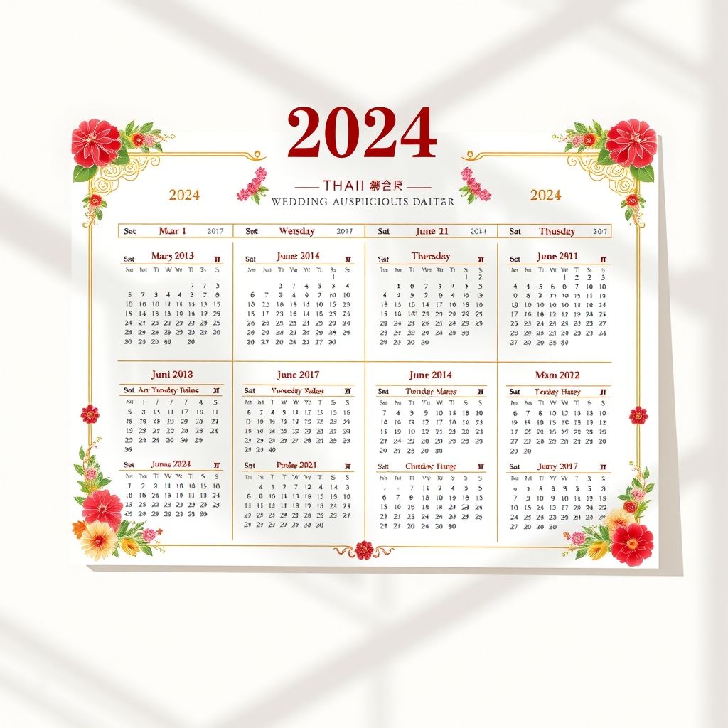 ปฏิทินฤกษ์แต่งงาน ฟรี! ปี 2567